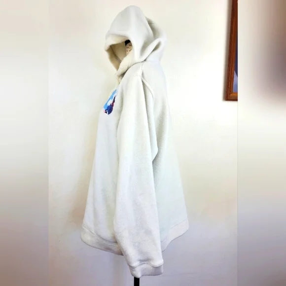 Disney Eeyore Hoodie Women's Large White Pullover Fleece Sweatshirt Cozy - Picture 2 of 13